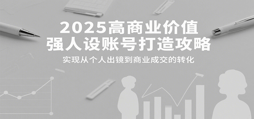 2025高商业价值强人设账号打造攻略,实现从个人出镜到商业成交的转化-乐码云集