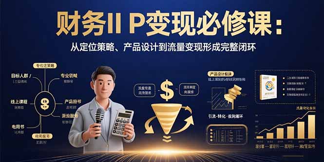 财务IP变现必修课：从定位策略、产品设计到流量变现形成完整闭环-乐码云集