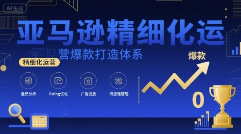 亚马逊精细化运营爆款打造体系，视频课+全套资料文档-乐码云集