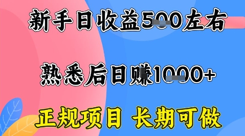 全年可变现项目，收益高无门槛，正规项目，长期可做，一天收益1k+一台电脑在家创业【揭秘】-乐码云集