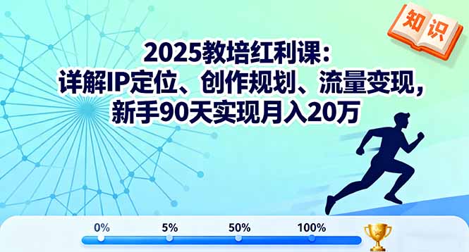 2025教培红利课：详解IP定位、创作规划、流量变现，新手90天实现月入20万-乐码云集