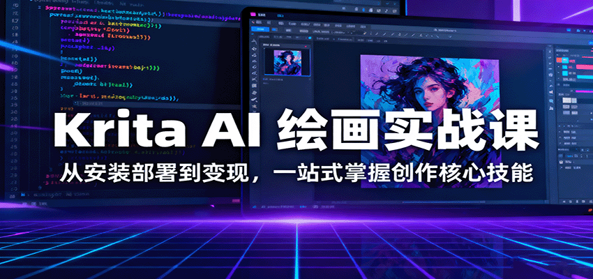 Krita AI 绘画实战课：从安装部署到变现，一站式掌握创作核心技能-乐码云集
