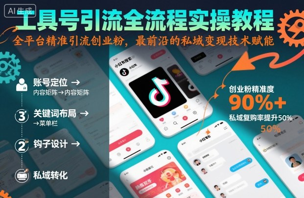 工具号引流全流程保姆级实操教程，全平台精准引流创业粉，最前沿的私域变现技术赋能-乐码云集