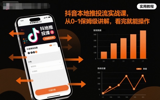 抖音本地推投流实战课，从0-1保姆级讲解，看完就能操作-乐码云集