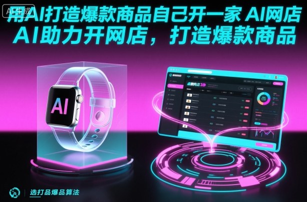 用AI打造爆款商品自己开一家AI网店，AI助力开网店，打造爆款商品-乐码云集