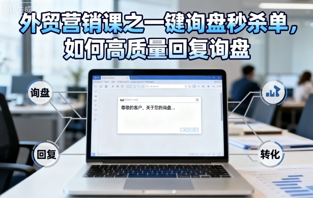 外贸营销课之一键询盘秒杀单，如何高质量回复询盘-乐码云集