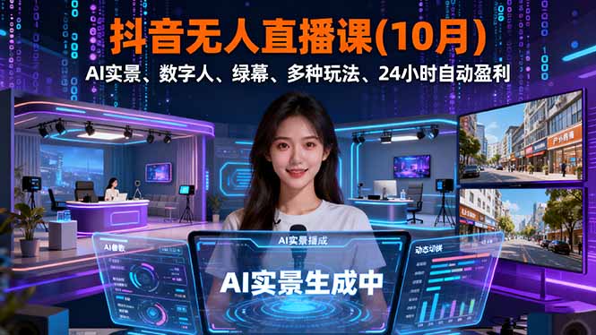 抖音无人直播课(10月-乐码云集