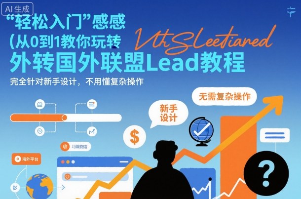 国外联盟賺美刀项目，从0到1教你玩转国外联盟Lead教程，纯新手可操作性100%-乐码云集