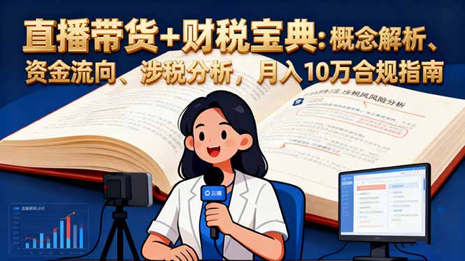 直播带货+财税宝典：概念解析、资金流向、涉税分析，月入10万合规指南-乐码云集