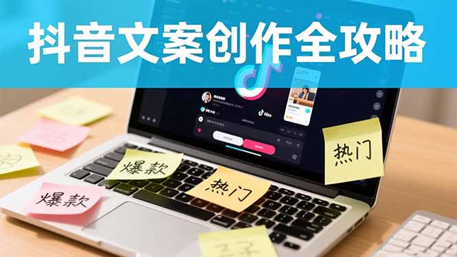 抖音文案创作全攻略：爆款标题九大绝招,100个模版直接套用,月入过万不是梦-乐码云集