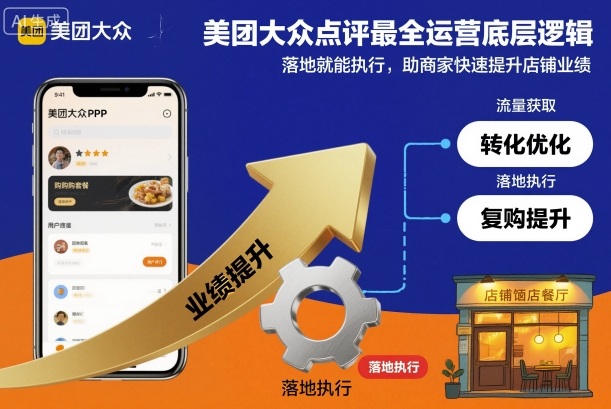 美团大众点评最全运营底层逻辑，落地就能执行，助商家快速提升店铺业绩-乐码云集