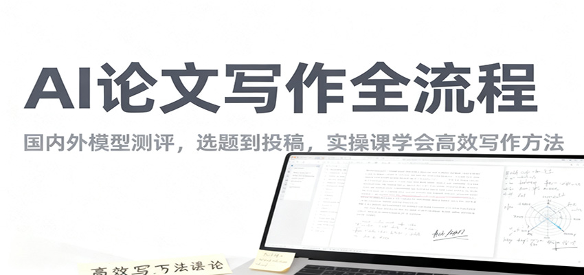 AI论文写作全流程,国内外模型测评,选题到投稿,实操课学高效写作方法-乐码云集