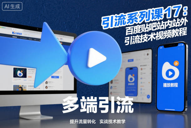 引流系列课17：百度贴吧站内站外引流技术视频教程-乐码云集
