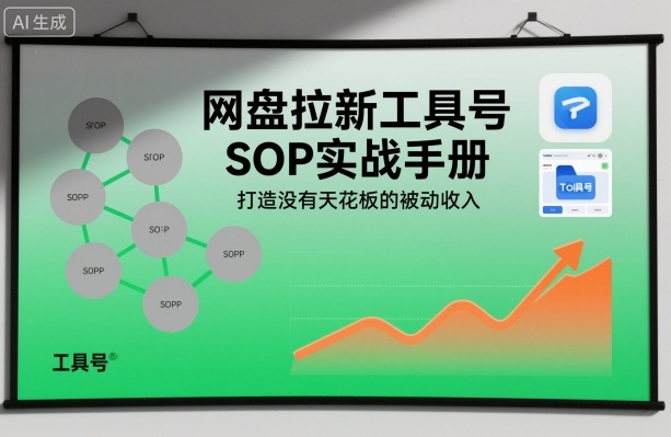 网盘拉新工具号SOP实战手册，打造没有天花板的被动收入-乐码云集