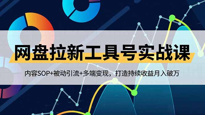 网盘拉新工具号实战课，内容SOP+被动引流+多端变现，打造持续收益月入破万-乐码云集