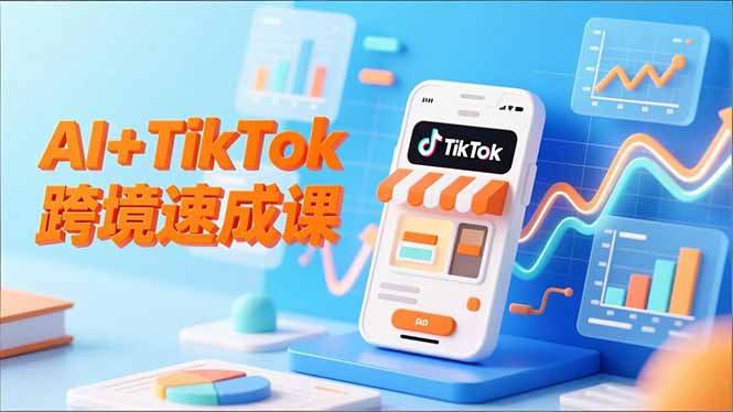 AI+TikTok跨境速成课，智能翻译、店铺定位、流程拆解，7天高效上线运营-乐码云集