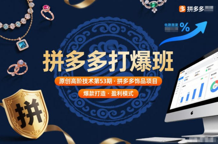 拼多多打爆班原创高阶技术第53期，拼多多饰品项目-乐码云集