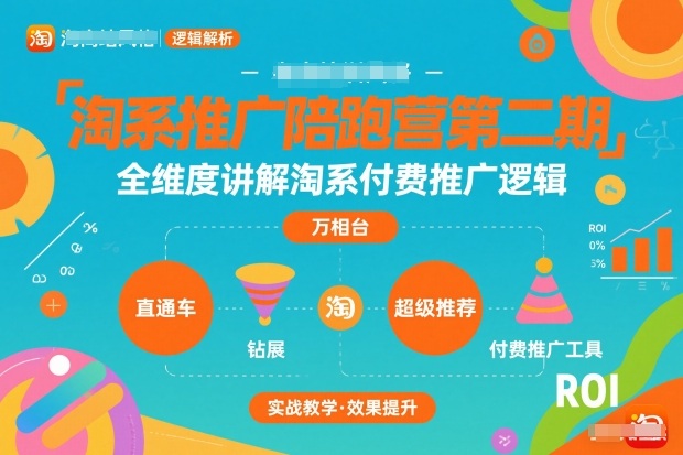 淘系推广陪跑营第二期，全维度讲解淘系付费推广逻辑-乐码云集