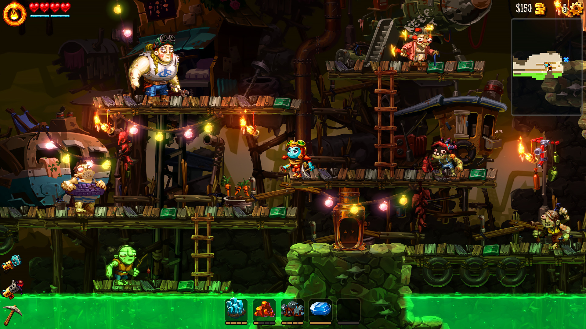《蒸汽世界 挖掘2 SteamWorld Dig2》Switch中文版NSP下载 – 含4.1.1补丁-乐码云集
