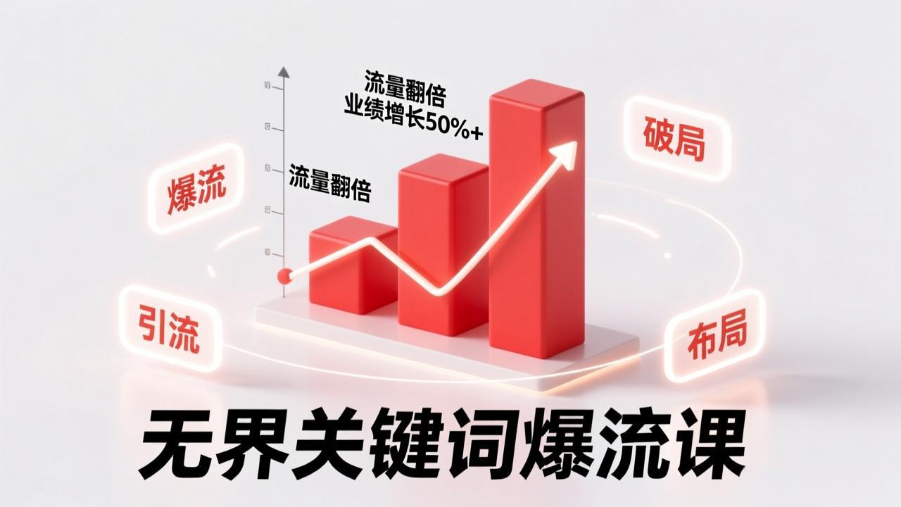 无界关键词爆流课，破局布局逻辑、阶段精准引流，实现流量翻倍，店铺业绩增长50%+。-乐码云集