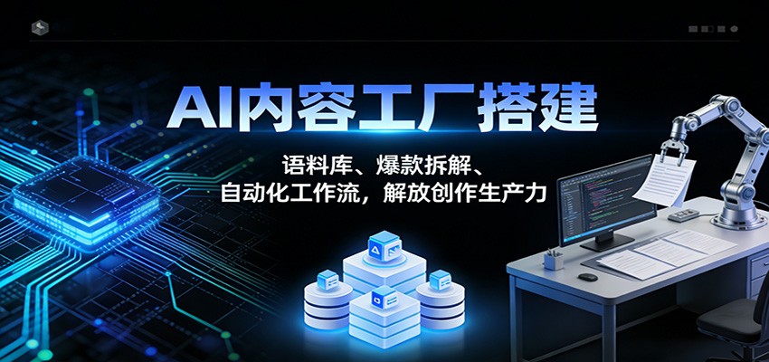 AI内容工厂搭建:语料库、爆款拆解、自动化工作流,解放创作生产力-乐码云集