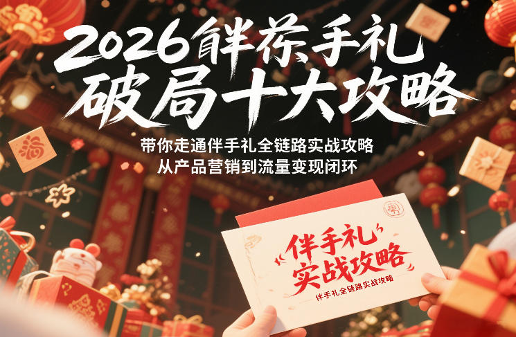 2026伴手礼破局十大攻略，带你走通伴手礼全链路实战攻略，从产品营销到流量变现闭环-乐码云集