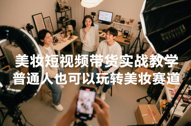 美妆短视频带货实战教学，普通人也可以玩转美妆赛道-乐码云集
