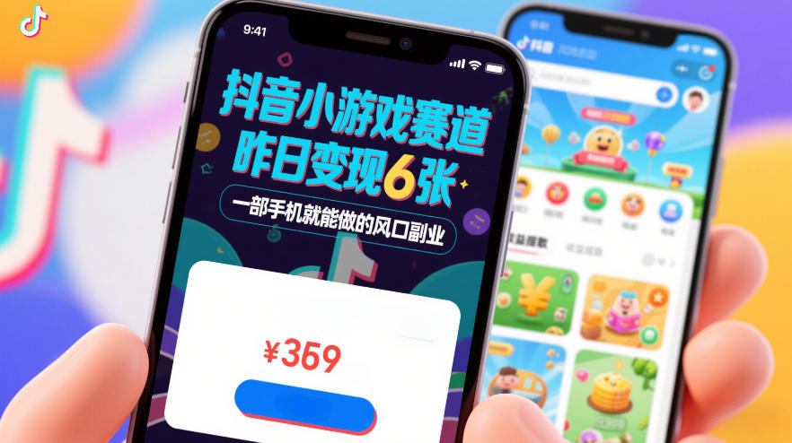 抖音小游戏赛道，昨日变现600+，零基础一部手机就能做的风口副业【揭秘】-乐码云集