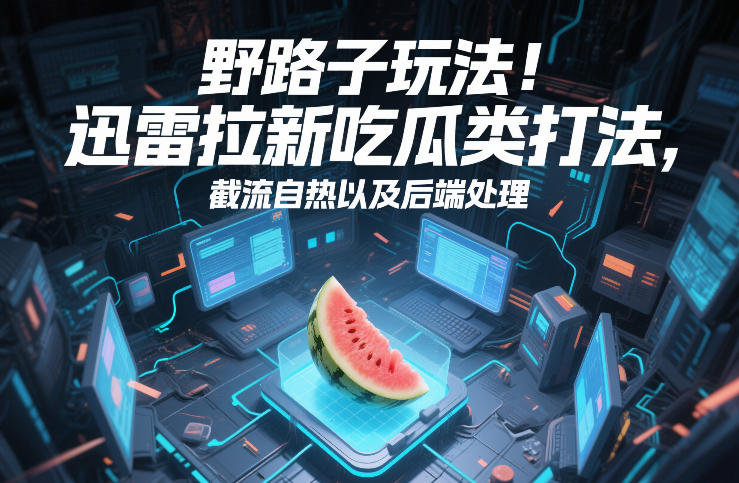 野路子玩法！迅雷拉新吃瓜类打法，截流自热以及后端处理-乐码云集