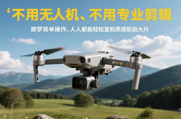 不用无人机、不用专业剪辑，即梦简单操作，人人都能轻松复刻质感航拍大片-乐码云集