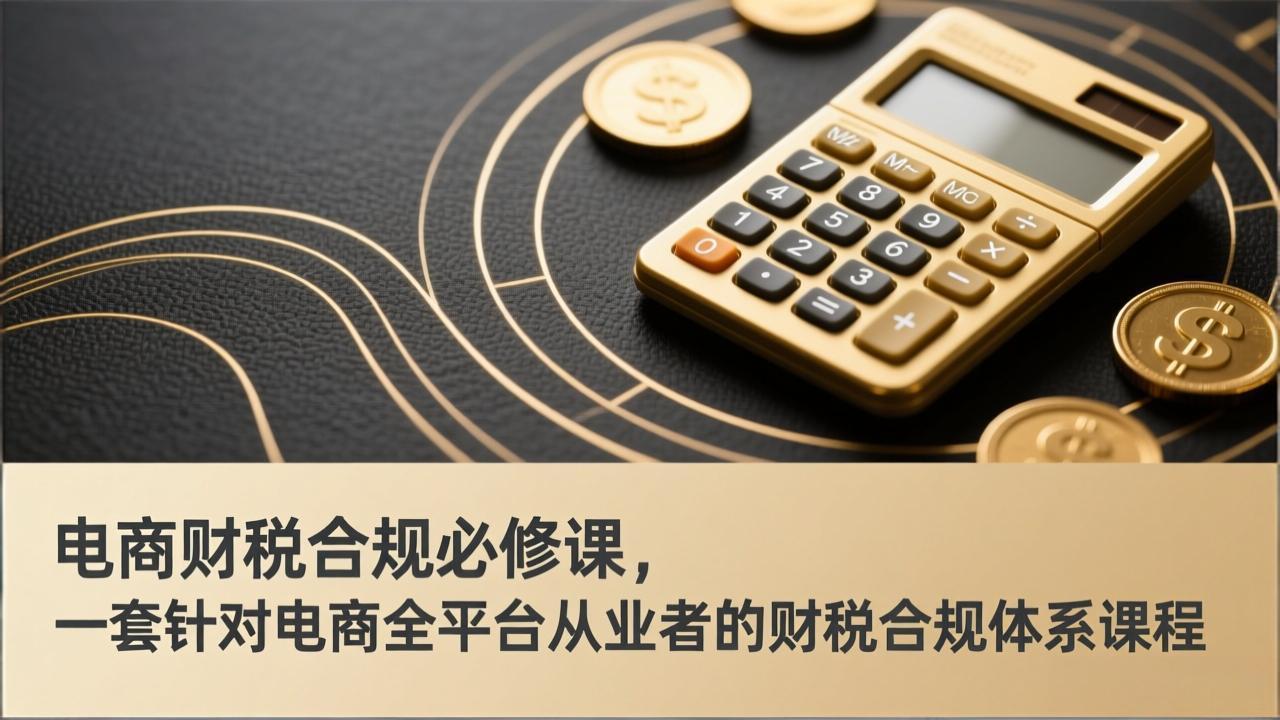 电商财税合规必修课，是一套针对电商全平台从业者的财税合规体系课程-乐码云集