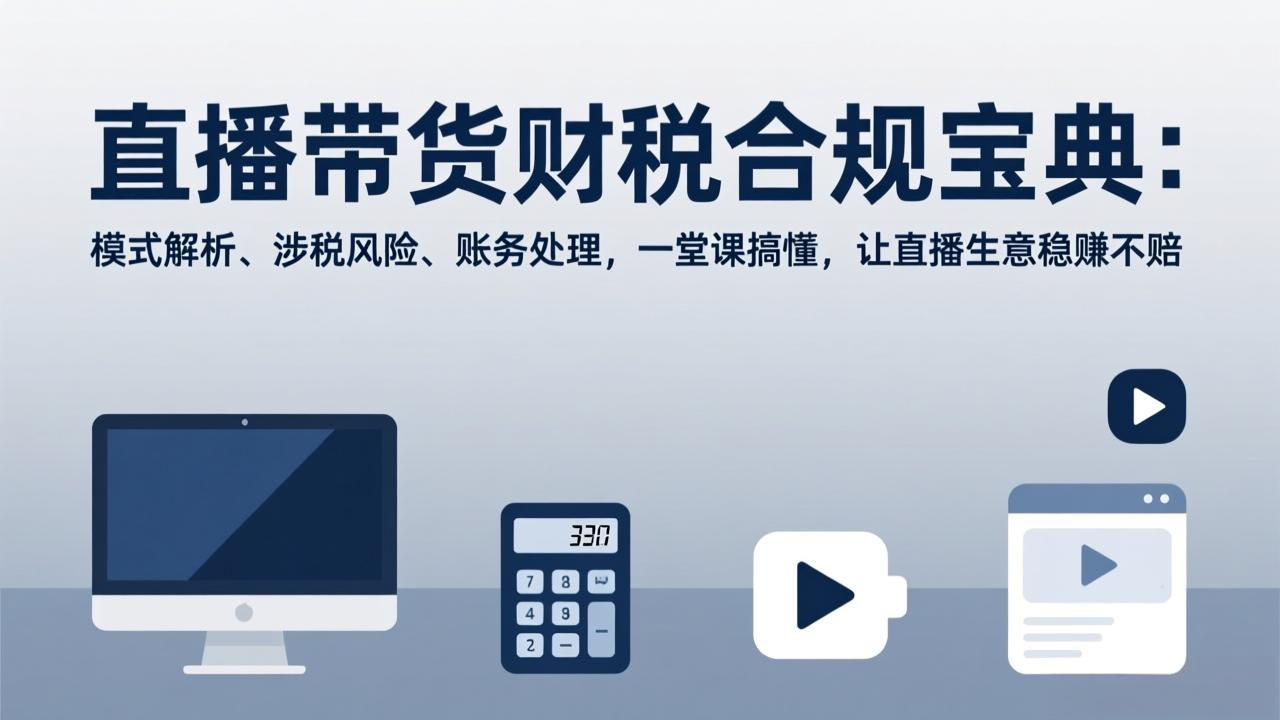 直播带货财税合规宝典：模式解析、涉税风险、账务处理，一堂课搞懂，让直播生意稳赚不赔-乐码云集