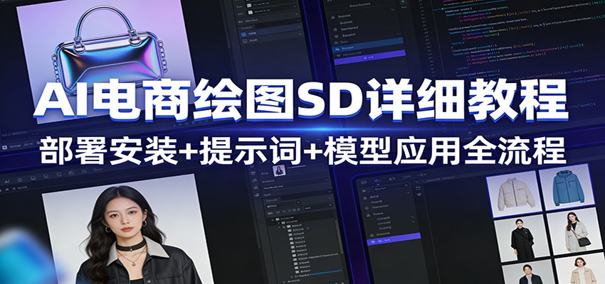 AI电商绘图SD详细教程：部署安装+提示词+模型应用全流程-乐码云集