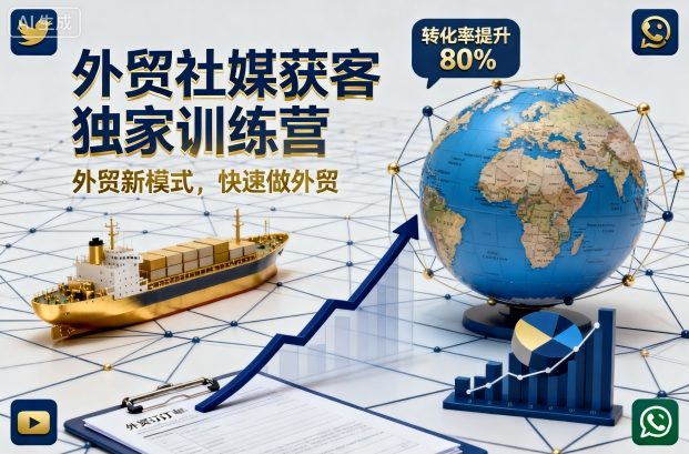 外贸社媒获客独家训练营，外贸新模式，快速做外贸(更新26年2月)-乐码云集