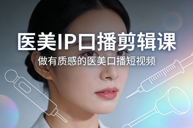 医美IP口播剪辑课，做有质感的医美口播短视频-乐码云集