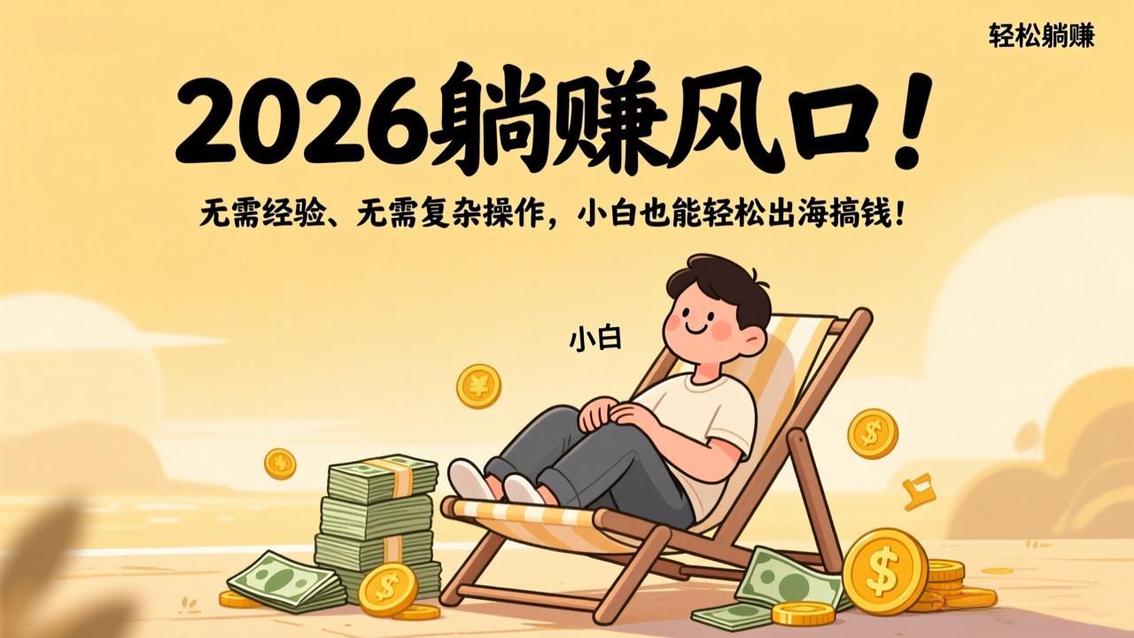 2026躺赚风口！无需经验、无需复杂操作，小白也能轻松出海搞钱！-乐码云集