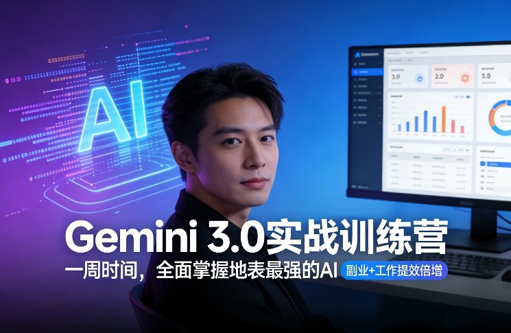 Gemini 3.0实战训练营，一周时间，全面掌握地表最强的AI，副业+工作提效倍增(更新)-乐码云集