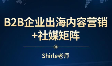 shirle老师·B2B企业出海内容营销+社媒矩阵-乐码云集