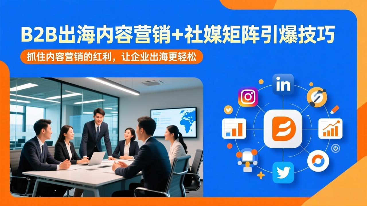 B2B出海内容营销+社媒矩阵引爆技巧：抓住内容营销的红利，让企业出海更轻松-乐码云集