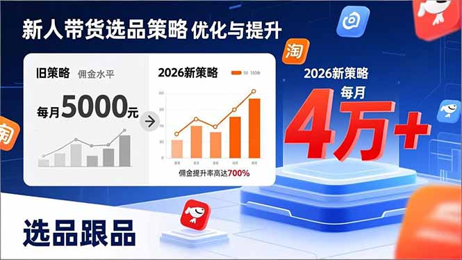 新人带货别瞎选品！这套2026全新选品跟品策略，让我的佣金从0做到每月4万+-乐码云集