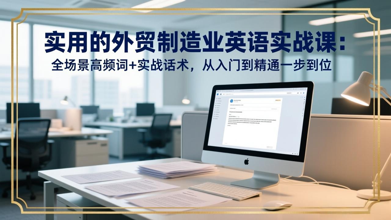 实用的外贸制造业英语实战课：全场景高频词+实战话术，从入门到精通一步到位-乐码云集