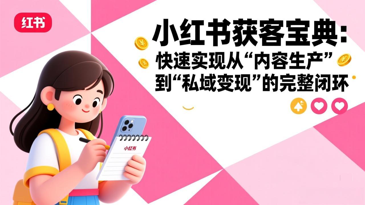 小红书获客宝典：快速实现从“内容生产”到“私域变现”的完整闭环-乐码云集