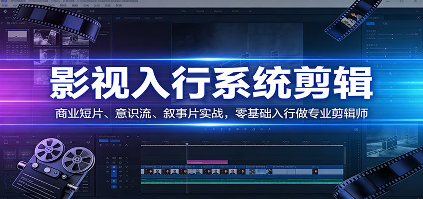 影视系统剪辑，商业短片、意识流、叙事片实战，零基础入行做专业剪辑师-乐码云集