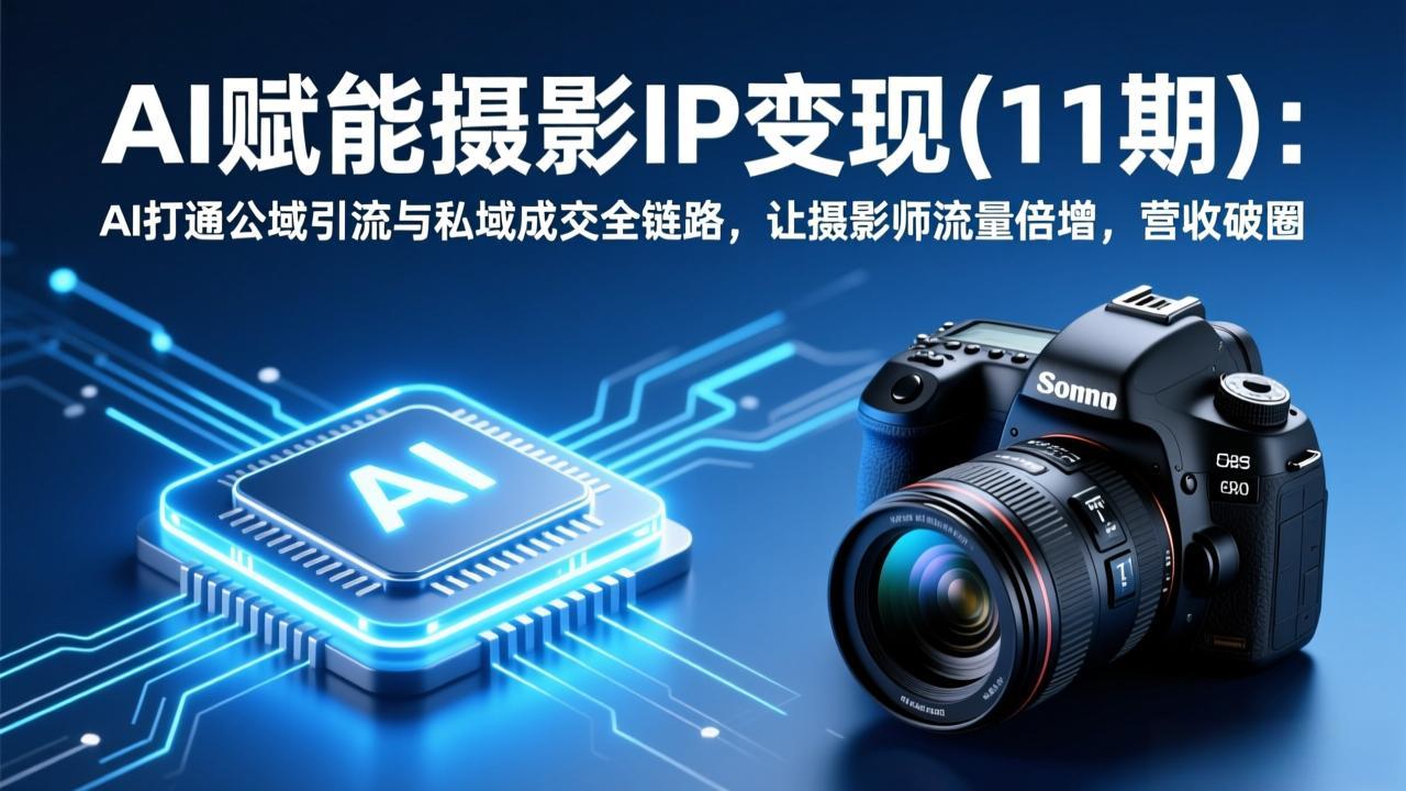 AI赋能摄影IP变现(11期-乐码云集