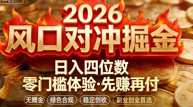 2026美金对冲套利，无赠金对冲策略保驾护航，低门槛易上手实操。单人单日收益2000+-乐码云集