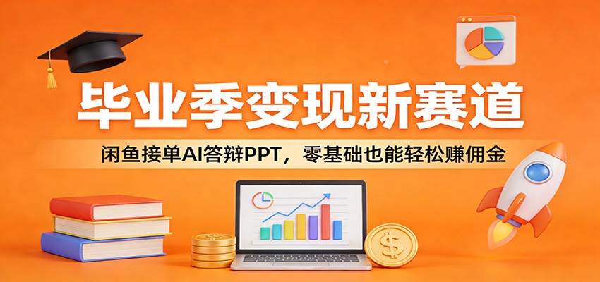 毕业季变现新赛道：闲鱼接单AI答辩PPT，零基础也能轻松赚佣金-乐码云集