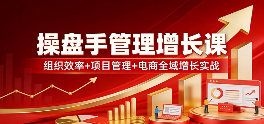 操盘手管理增长课：组织效率+项目管理+电商全域增长实战-乐码云集