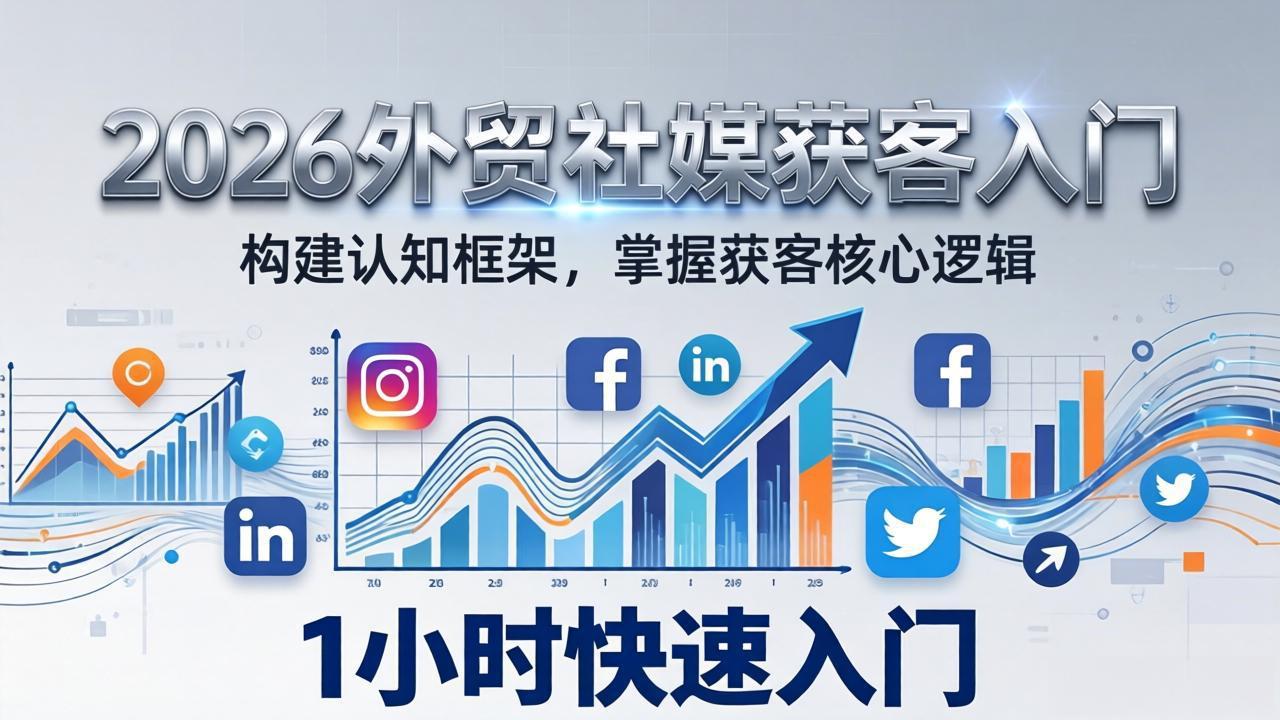 2026 外贸社媒获客入门：1小时搭建认知框架，新手快速开启社媒获客之路-乐码云集