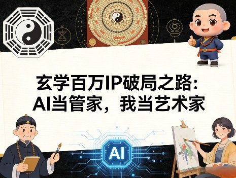玄学百万IP破局之路：AI当管家，我当艺术家-乐码云集