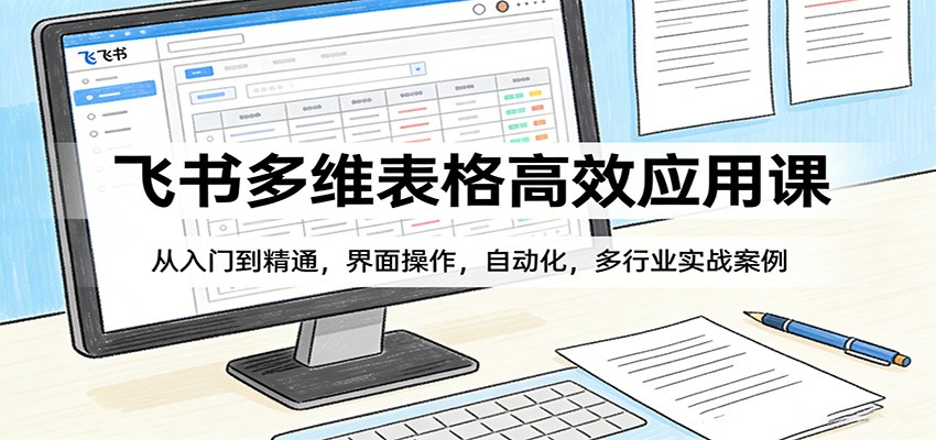 飞书多维表格高效应用课：从入门到精通，界面操作，自动化，多行业实战案例-乐码云集